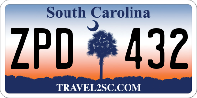 SC license plate ZPD432