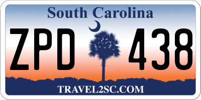 SC license plate ZPD438