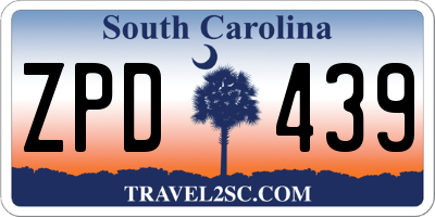 SC license plate ZPD439
