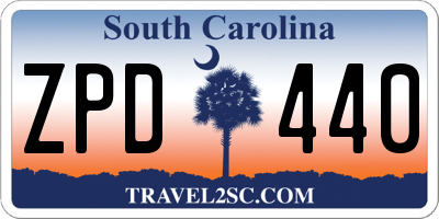 SC license plate ZPD440