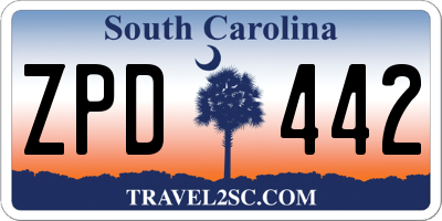 SC license plate ZPD442