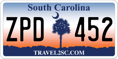 SC license plate ZPD452