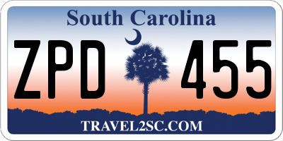 SC license plate ZPD455