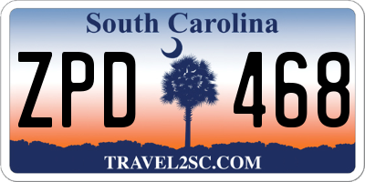 SC license plate ZPD468