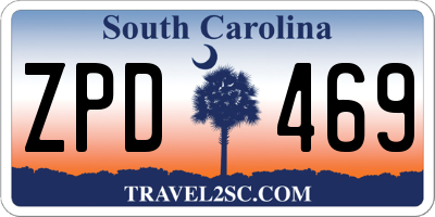 SC license plate ZPD469