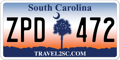 SC license plate ZPD472