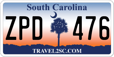 SC license plate ZPD476