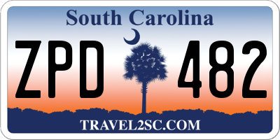 SC license plate ZPD482