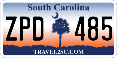 SC license plate ZPD485