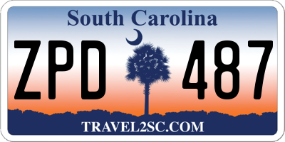 SC license plate ZPD487