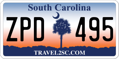 SC license plate ZPD495