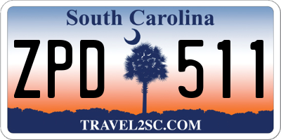 SC license plate ZPD511