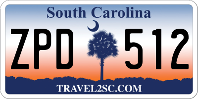 SC license plate ZPD512