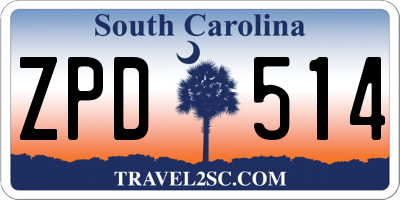 SC license plate ZPD514