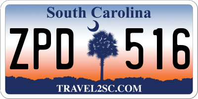 SC license plate ZPD516