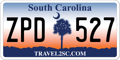SC license plate ZPD527