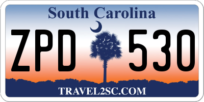 SC license plate ZPD530