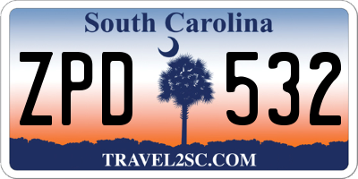 SC license plate ZPD532