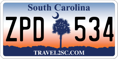 SC license plate ZPD534