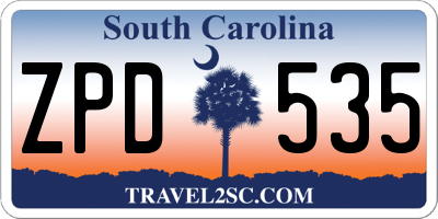 SC license plate ZPD535