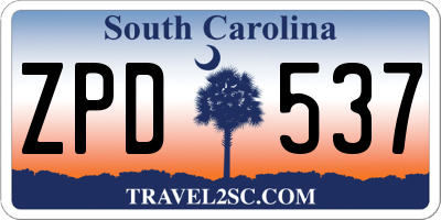 SC license plate ZPD537