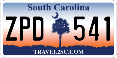 SC license plate ZPD541