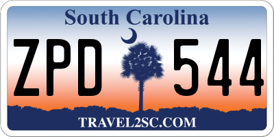 SC license plate ZPD544