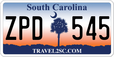 SC license plate ZPD545