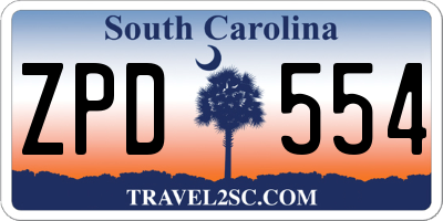 SC license plate ZPD554