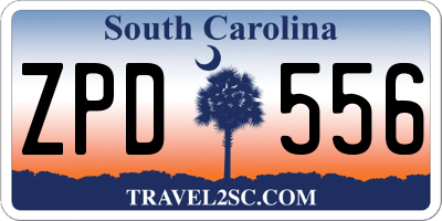 SC license plate ZPD556