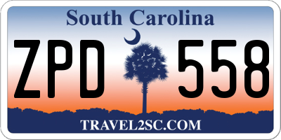 SC license plate ZPD558