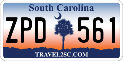SC license plate ZPD561