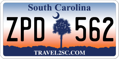 SC license plate ZPD562