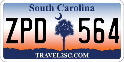 SC license plate ZPD564
