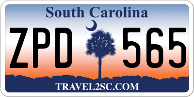 SC license plate ZPD565