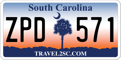 SC license plate ZPD571