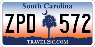 SC license plate ZPD572
