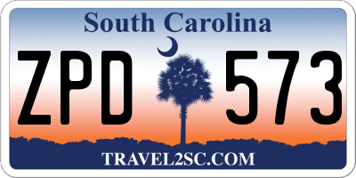 SC license plate ZPD573