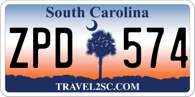 SC license plate ZPD574
