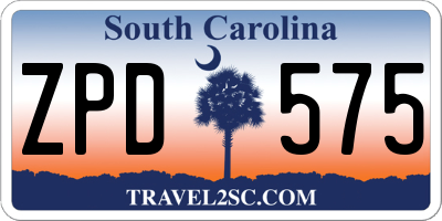 SC license plate ZPD575