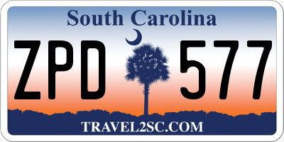 SC license plate ZPD577