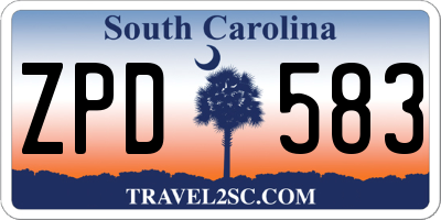 SC license plate ZPD583