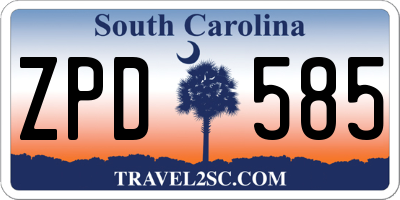 SC license plate ZPD585