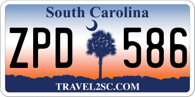 SC license plate ZPD586