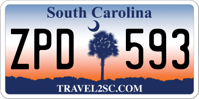 SC license plate ZPD593