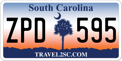 SC license plate ZPD595