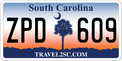 SC license plate ZPD609