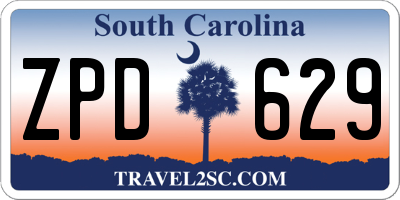 SC license plate ZPD629