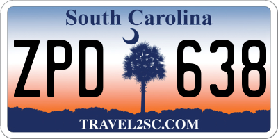 SC license plate ZPD638