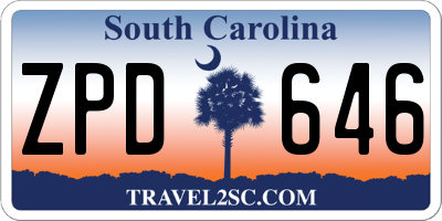 SC license plate ZPD646